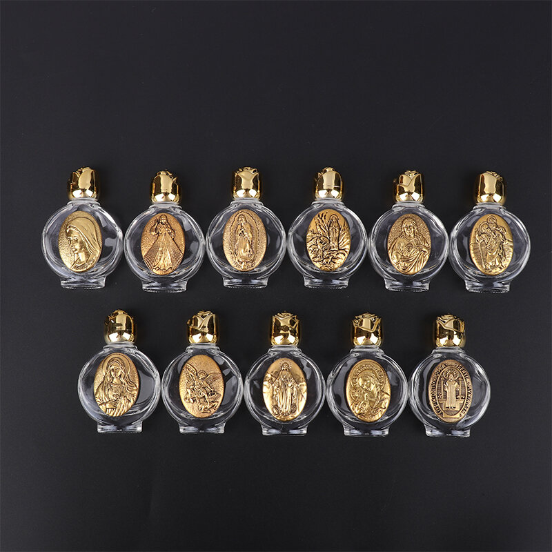 22 tipi di acqua santa bottiglia di gesù bottiglia di croce religiosa bottiglia di scultura vergine cristiana, bottiglia di acqua santa