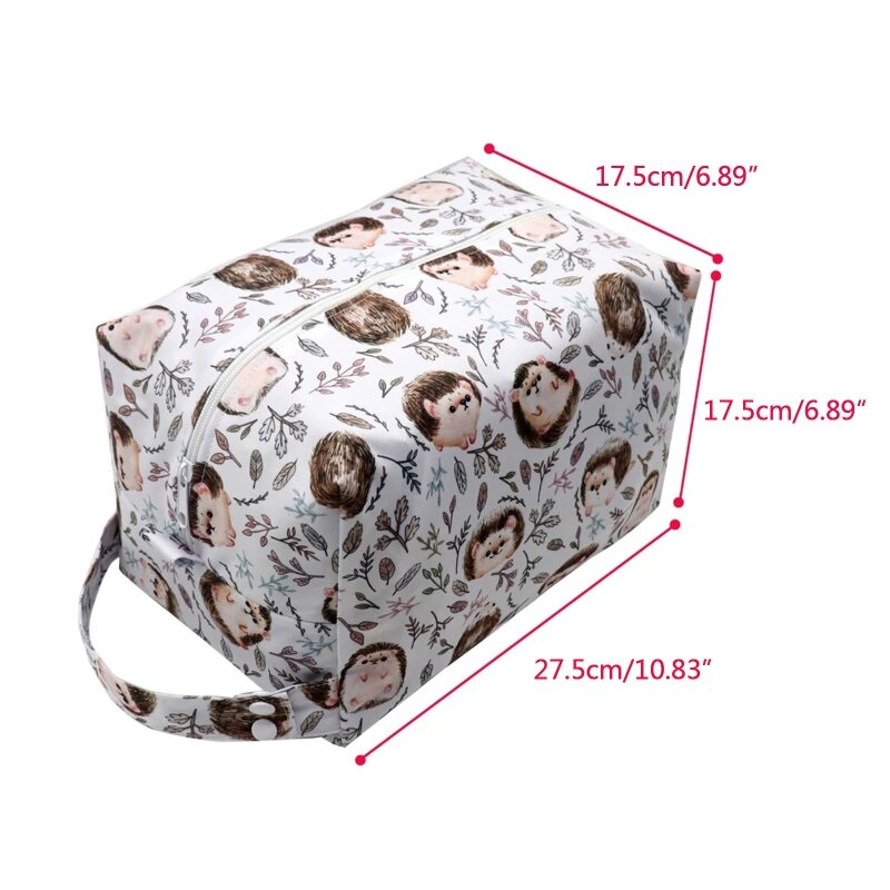 Reusable Cloth Diaper Wet Dry Bags Large Hanging with Buttons for Stroller Waterproof Cloth Diaper Bag Zippered Pockets