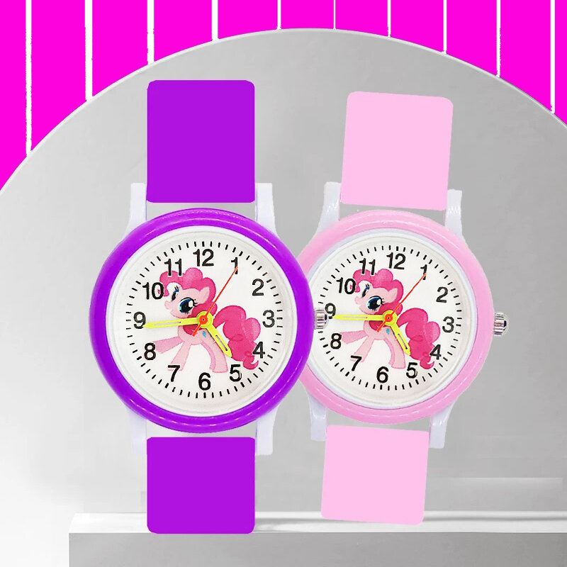 Relógio infantil à prova d'água pony, relógio de pulso, quartzo, para esportes ao ar livre, para estudantes e bebês