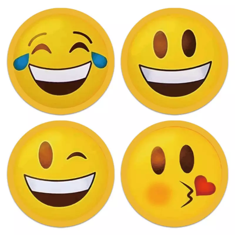 Sorriso Kawaii Vários Emoticons Adesivos, etiquetas bonitos dos desenhos animados, adesivo Scrapbooking para crianças, selo envelope Pegatinas, 500-1000pcs