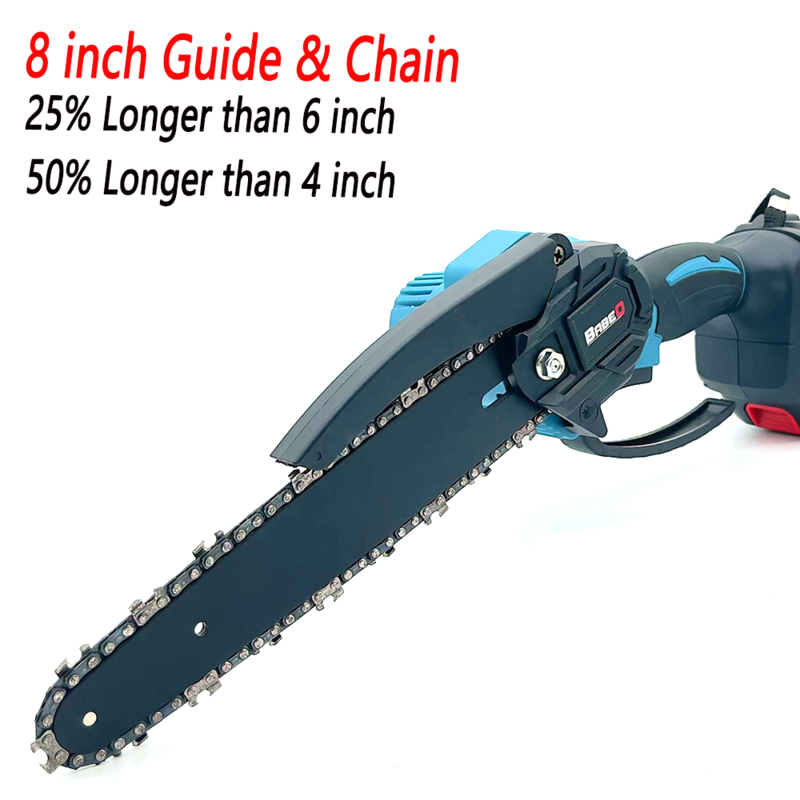 8 Inch Chain and Guide for 4 6 Inch Upgrade 8 Inch Electric Mini Chainsaw Replacement Pruning Saw Electric Saw Parts Garden Tool