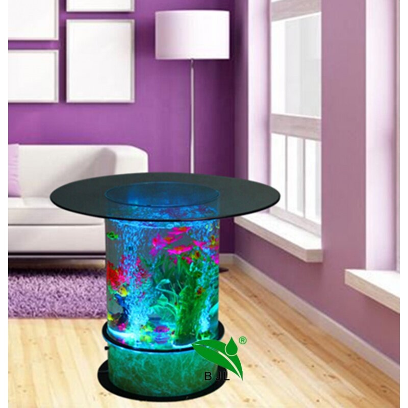 Custom, luxury acrylic restaurant led furniture ocean aquarium dining table