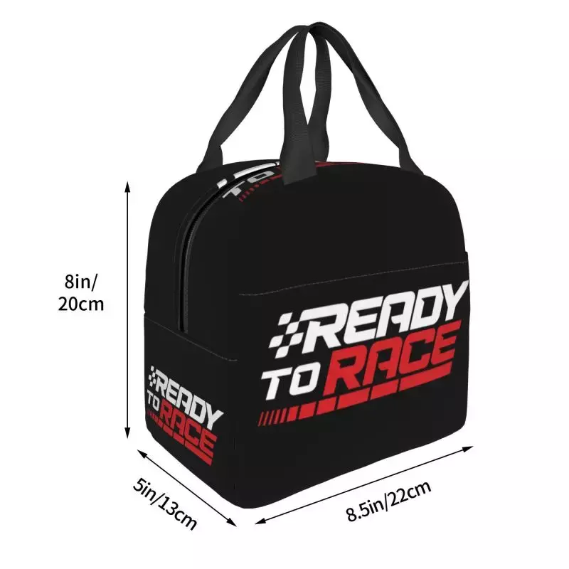 Benutzer definierte bereit zu Rennen Lunch Bag Frauen Motocross Bitumen warm kühler isolierte Lunchboxen für Erwachsene Büro