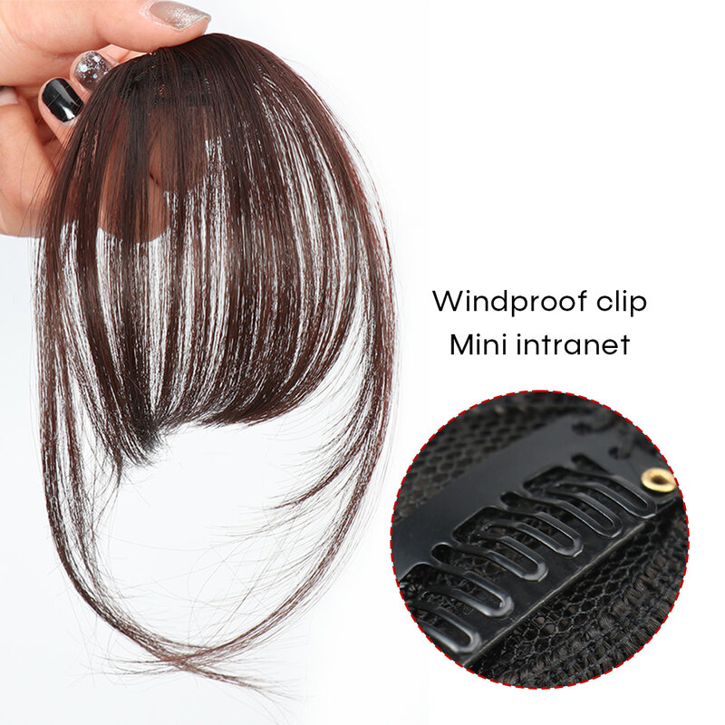 Jepit rambut poni tipis untuk wanita, jepit rambut poni tipis rapi dengan poni udara untuk pemakaian sehari-hari