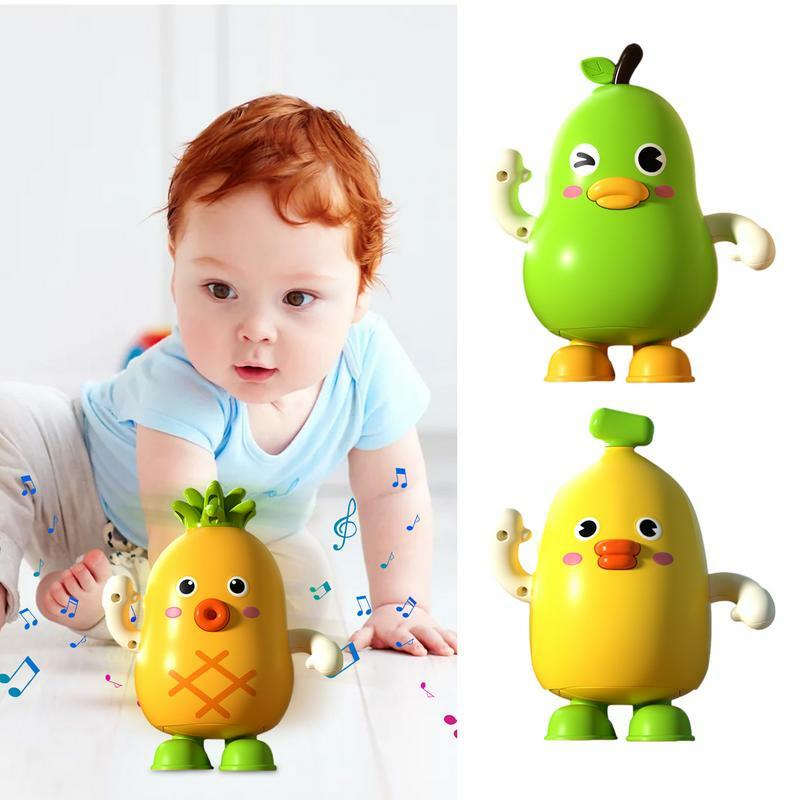 Dancing Singing Toy Fruit Shape Electric Singing Toy With Lights Swing Ornament Interactive Montessori Learning Run Away Toy