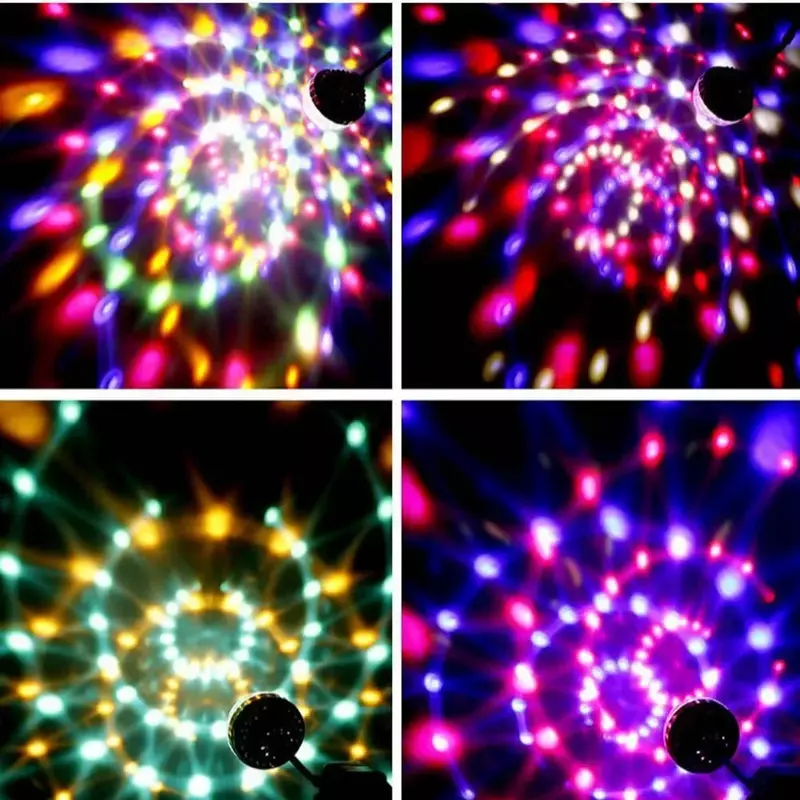 Boule magique rotative colorée à LED avec prises flexibles USB, boule magique, lumière de scène pour la maison, la chambre, les fêtes séparés antes