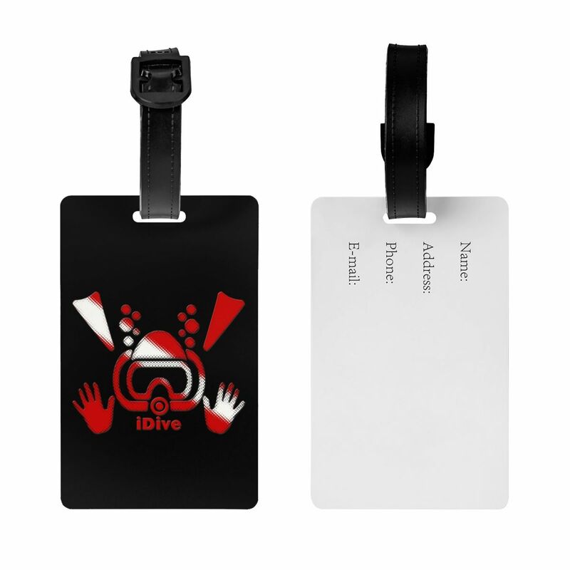 Original Dive Scuba Diving Flag Luggage Tag Custom Baggage Tags Privacy Cover Name ID Card