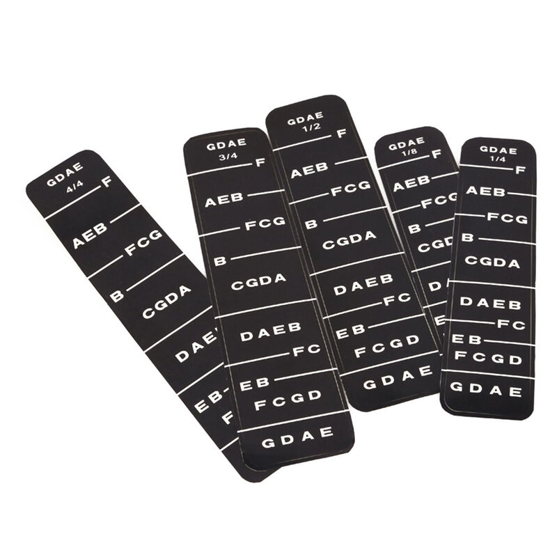 Viool Toets Sticker Intonatie Sticker Stickers Viool 1/8-4/4 14*4*1Cm Beginners Zwart Toets Nieuw