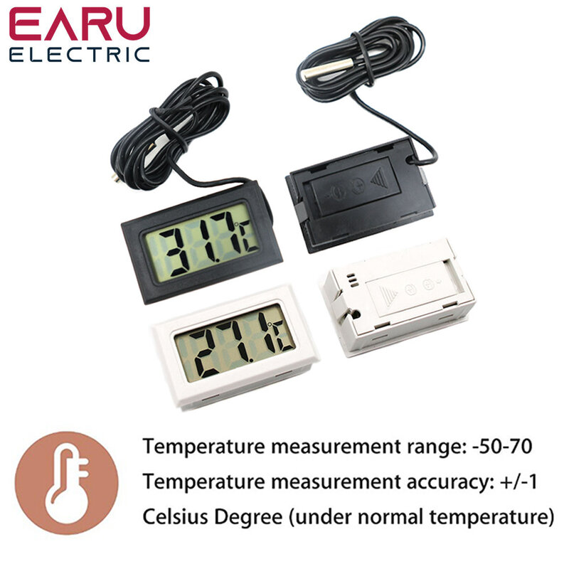 Mini termómetro Digital LCD para interiores, Sensor de temperatura conveniente para interiores, para congelador, 1 piezas