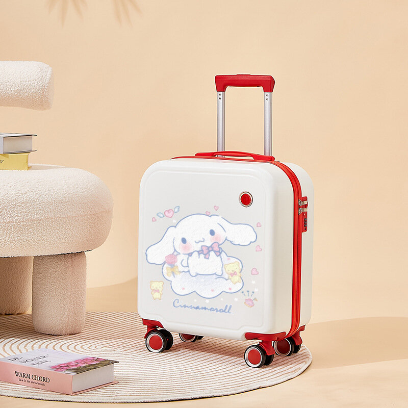 子供用ホイール付き漫画スーツケース、小型軽量トロリーケース、ボーディングパスワード、ボードツールボックス