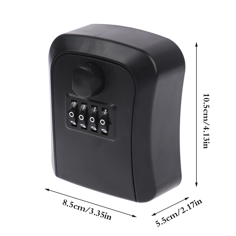 Wall Mounted Key Safe Box, código inteligente, senha, fechadura com chave, impermeável, 4 dígitos, armazenamento, Keybox ao ar livre