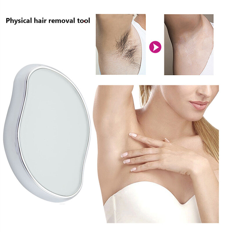 Kryształowa fizyczna gumka do usuwania włosów depilator bezbolesny depilator łatwy do czyszczenia wielokrotnego użytku pielęgnacji ciała narzędzie do depilacji