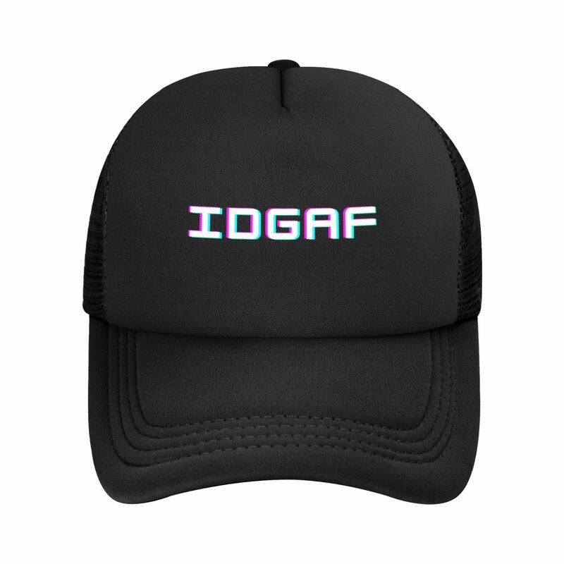 Idgaf-男性と女性のためのタイポグラフィデザインの野球帽、登山用帽子、高級ブランド、黒のゴルフキャップ
