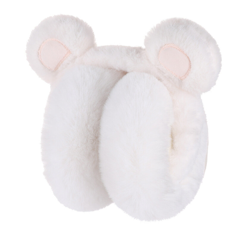Protège-oreilles ours en peluche dessin animé pour fille, cache-oreilles doux, cache-oreilles pliable, cache-oreilles lapin escargot, garde au chaud, hiver, 1 pièce