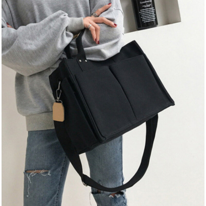 Jedno opakowanie na ramię torebki Crossbody duże płótno dla kobiet na co dzień wielobarwny wysokiej jakości Messenger wszechstronny luksus