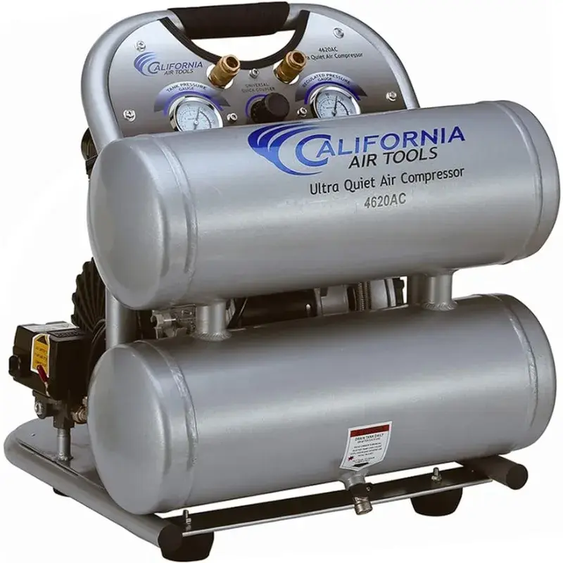CALIFÓRNIA-Ferramentas pneumáticas, CAT-4620AC, 4GAL, 2HP, dois compressores, prata