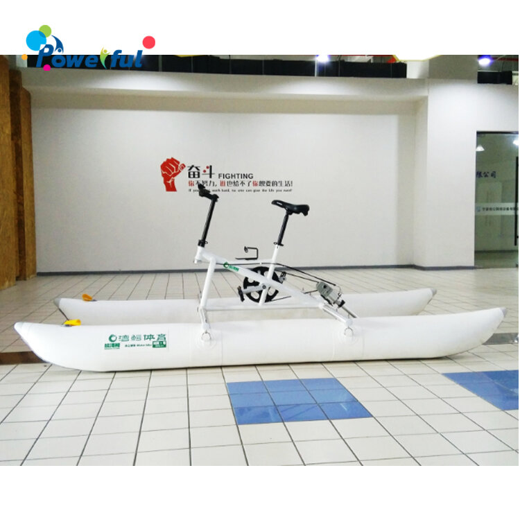 3x1,8x1,08mH sprzęt do zabawy w wodzie nadmuchiwany rower wodny, nadmuchiwana pływająca rura rowerowa wodna