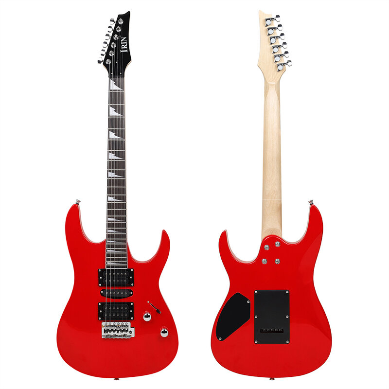 IRIN-Guitarra Elétrica com Pescoço e Alça, Corpo de Bege, 24 Trastes, 6 Cordas, Peças e Acessórios Necessários para Guitarra