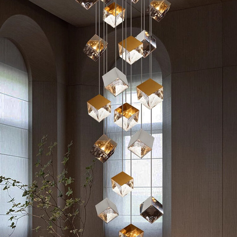 Moderne Wohnkultur LED-Leuchten Pendel leuchten Lampen für Treppen Kronleuchter für Wohnzimmer hängen Licht Innen beleuchtung
