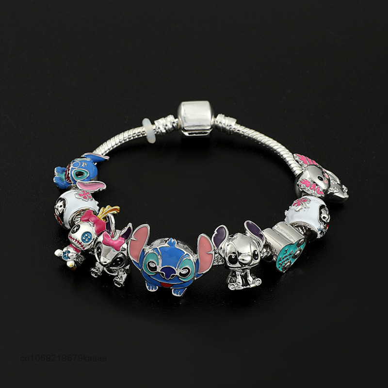 Disney Cartoon Stitch Bracelets Women Men New Hand Chains Fashion Metal Jewelry Y2k Cute Bracelet Luxury Accessory Girls Gift