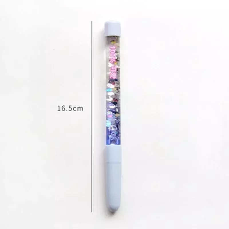 2Pcs Cute 0.5mm Ballpoint Pen Drift Sand Glitter Crystal Pens MultiColor Creative Ball Writing Kids Gift School Office Supplies
