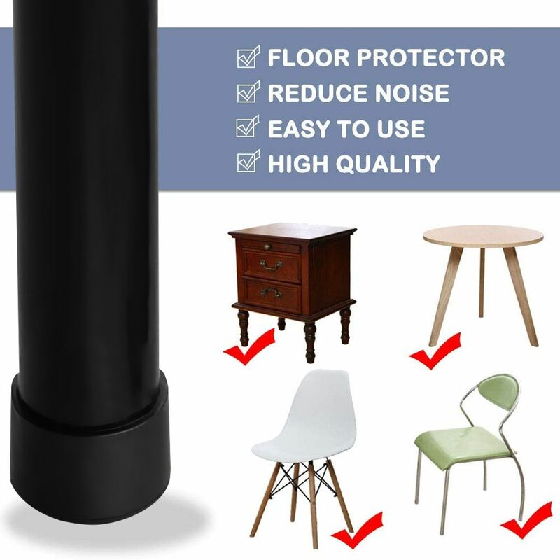 4pcs/set Table Socks Round Bottom Non-Slip Covers Furniture Feet Chair Leg Caps Silicone Pads