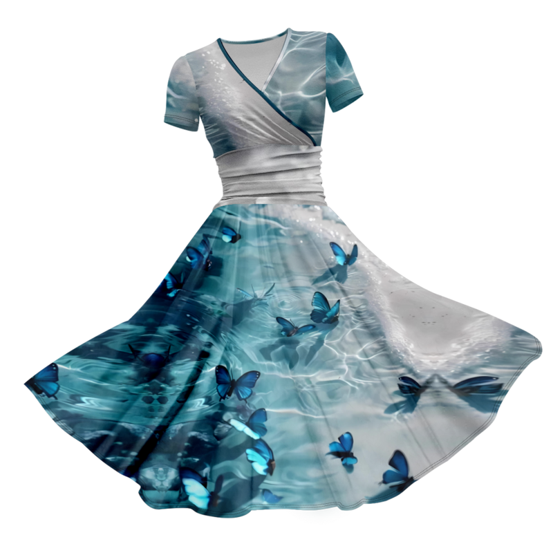 Abito estivo 2024 Sexy Butterfly Maxi Dress donna Beach elegante Party Vestido abiti da sera di lusso elegante Robe Girl Dresses