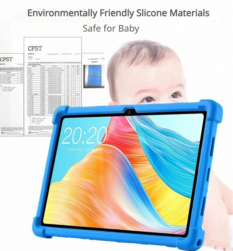 Concha protetora para Teclast Tablet, capas macias, suporte de silicone à prova de choque, Tab Cover, M50 Pro, M50, M50HD, 101"