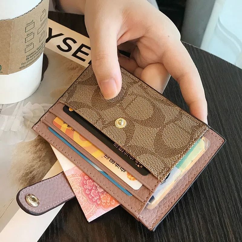 Women Short Small Wallets Fold Card Holder ID Bag Coin Purse Ladies Wallets Anti-degaussing driver's license card holder