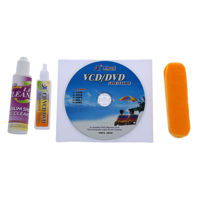 Kit de limpieza de lentes de mantenimiento de reproductor de CD y DVD Rom 4 en 1