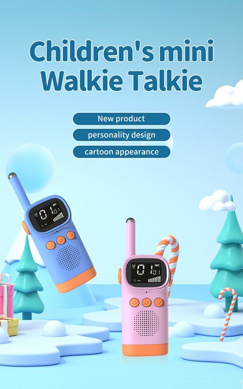 D20 Walkie Talkie Pairs para crianças, Brinquedos de presente para meninos e meninas, 8 20 22 Canais