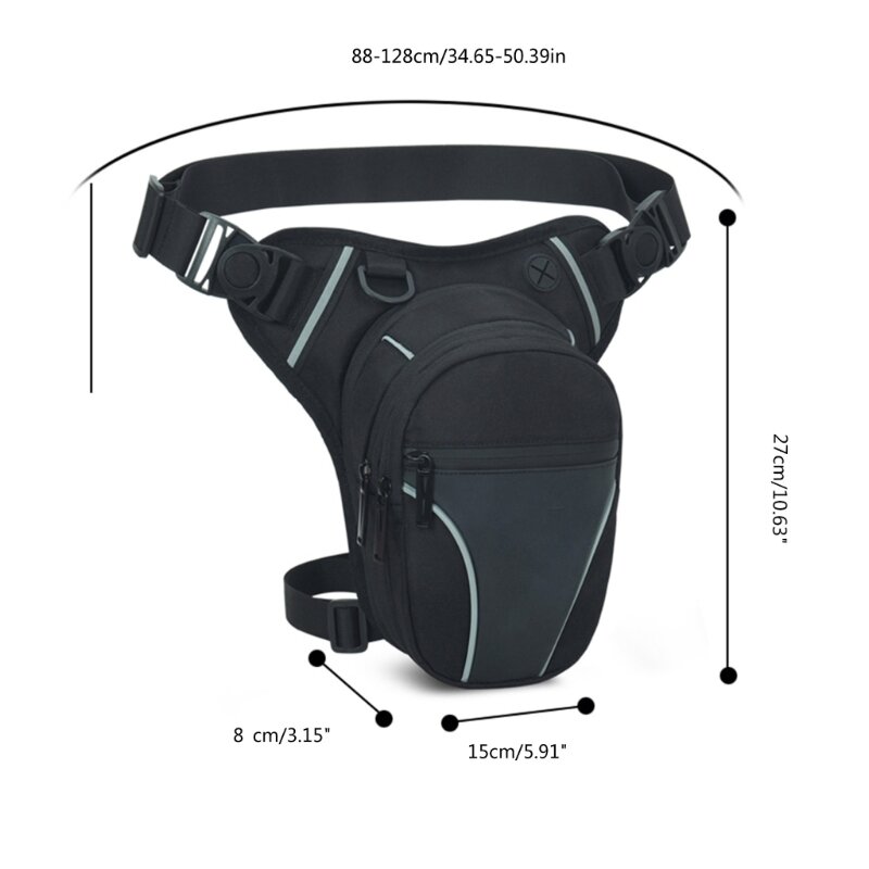 드롭 다리 가방 하이킹 사이클링을 위한 다리 벨트가 있는 방수 허벅지 가방 패니 파우치