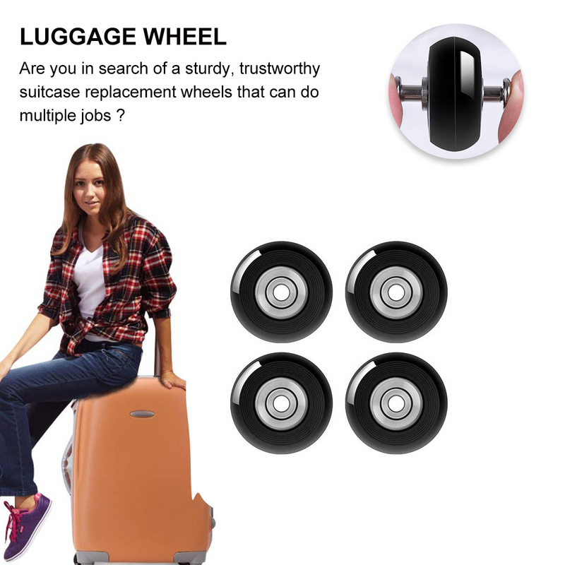 Колесо для багажа, сменные колеса для чемодана, ремонт, резиновое колесо с винтом, ремонт, замена осей, универсальный набор инструментов