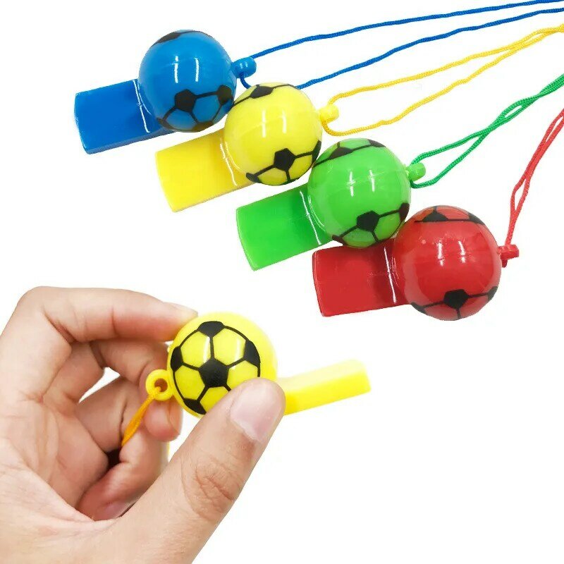 1PC Random Color Hot sale Mini  Cheerleading Whistle Children Gifts  Plastic Multifunction With Rope Kid  Soccer Rugby Whistle