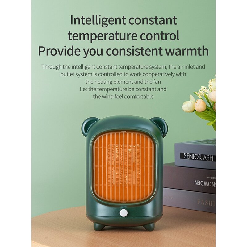 Electric Heater Desktop Mini PTC Heater Fast Heat Silent Heater Portable Household Office Electric Warmer US Plug