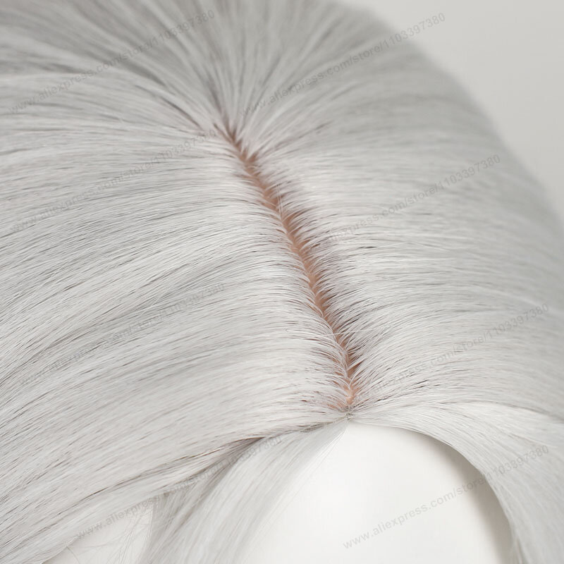 Парик для косплея Identity V Ada Mesmer, термостойкие синтетические волнистые волосы 66 см, с кудрявыми черными и серыми волосами для косплея аниме
