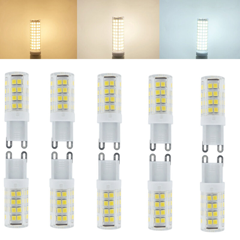 Bombillas LED de cerámica Mini G9, lámpara de 7W, 9W, 18W, 20W, 24W, 2835 SMD, reemplazo de 100W, lámparas halógenas de 220V, decoración de candelabro para el hogar, 10 piezas