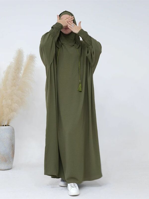 Baju doa Islam Niqab Khimar Muslim Abaya Dubai Turki pakaian Afrika untuk wanita gaun Kaftan jubah wanita Musulmane
