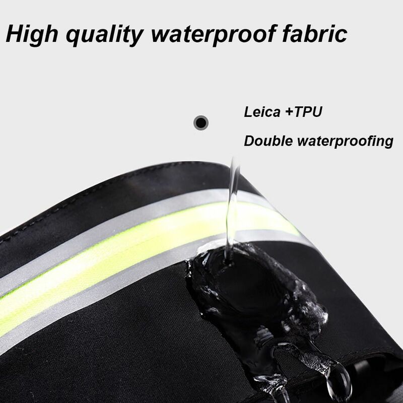 Durable Running Waist Bag Fashion Reflective Tape Lightsome Cycling Phone Pack Polyester Fibre Phone Sports Belt Men