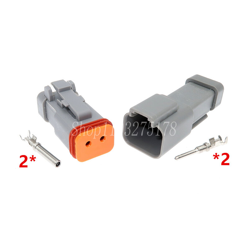 Conector de cable macho y hembra para coche, AT06-2S de 2 pines, AT04-2P, DT04-2P-E003, serie DT, impermeable, 1 Juego
