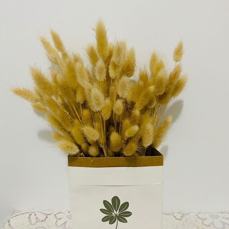 Flores secas de hierba de cola de conejo, 30 piezas, 45CM, para decoraciones de boda, oficina, sala de estar, hechas a mano, Día de San Valentín