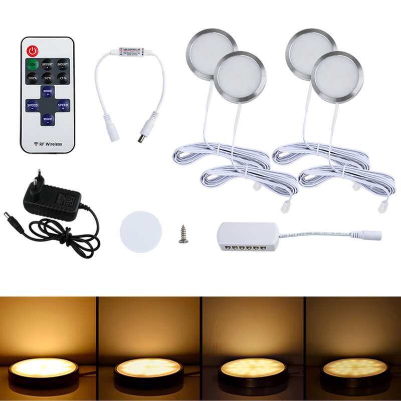 Heiß unter Schrank LED Nachtlichter Vitrine Schrank Lampe Fernbedienung für Home kitchen Vitrine Kleider schrank Dekor 12V