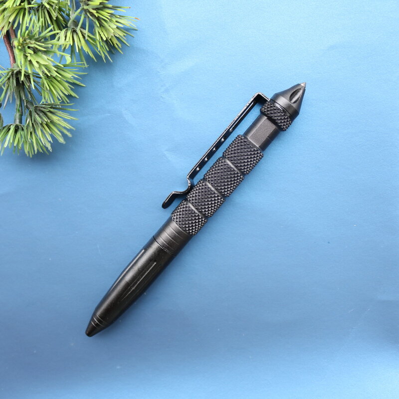 Penna tattica strumento multiuso penna autodifesa interruttore di vetro lega di alluminio EDC strumento di sopravvivenza all'aperto penna a sfera per scrittura