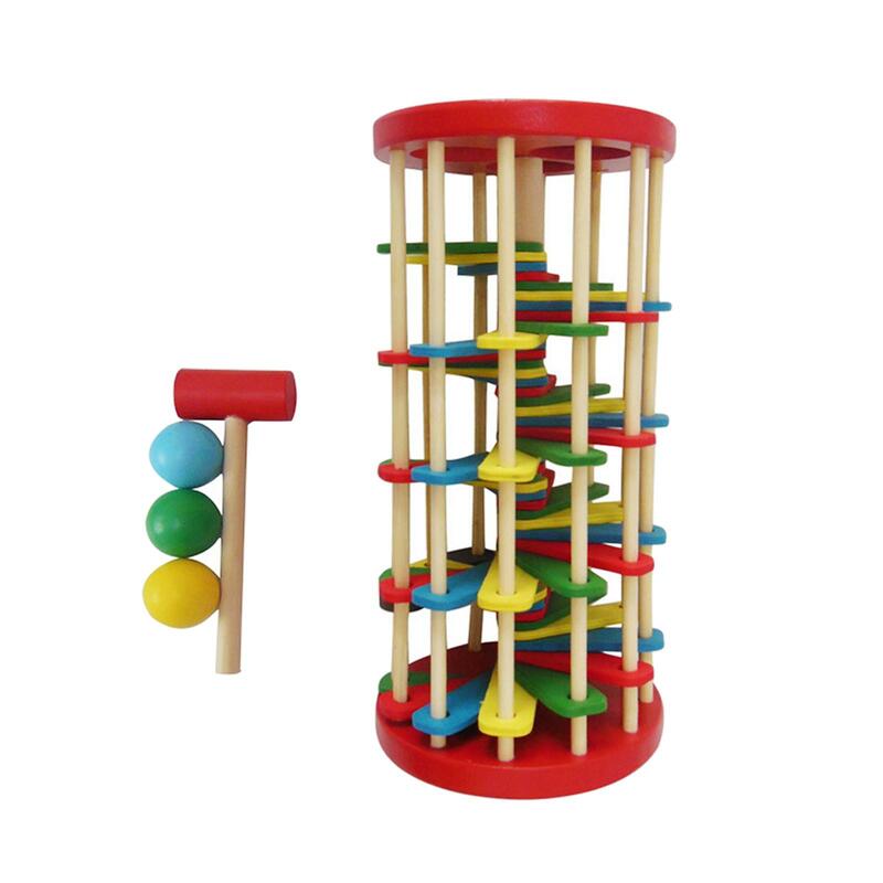 Montessori Coordination Colors Matching Educational Kids Pounding Bench Hammer for Bedroom Birthday Party Preschool Living Room