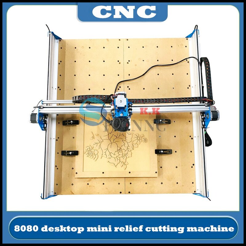 Desktop CNC máquina de gravura, corte a laser, perfuração, entalho, alívio, pequeno, Mini, quente, DIY, mais recente, 8080