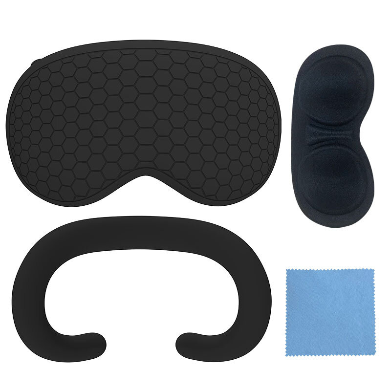 for Vision Pro Silicone Eyecup Host Protective Cover Lens Dust Cover Glasses Cloth Set Accessories