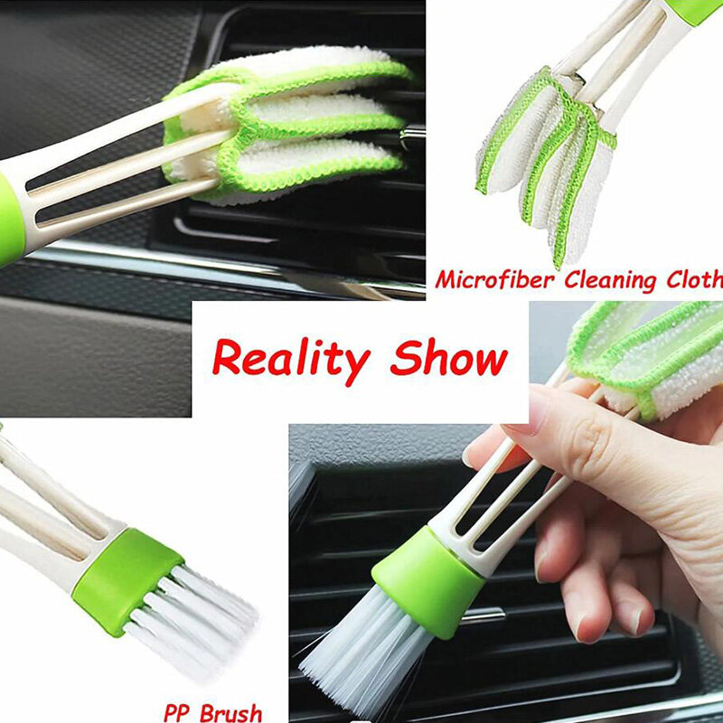 17Pcs Car Detailing Brush Set Car Cleaning Brushes Sponges Towels for Car Air Vents Rim Cleaning Dirt Dust Clean Tools