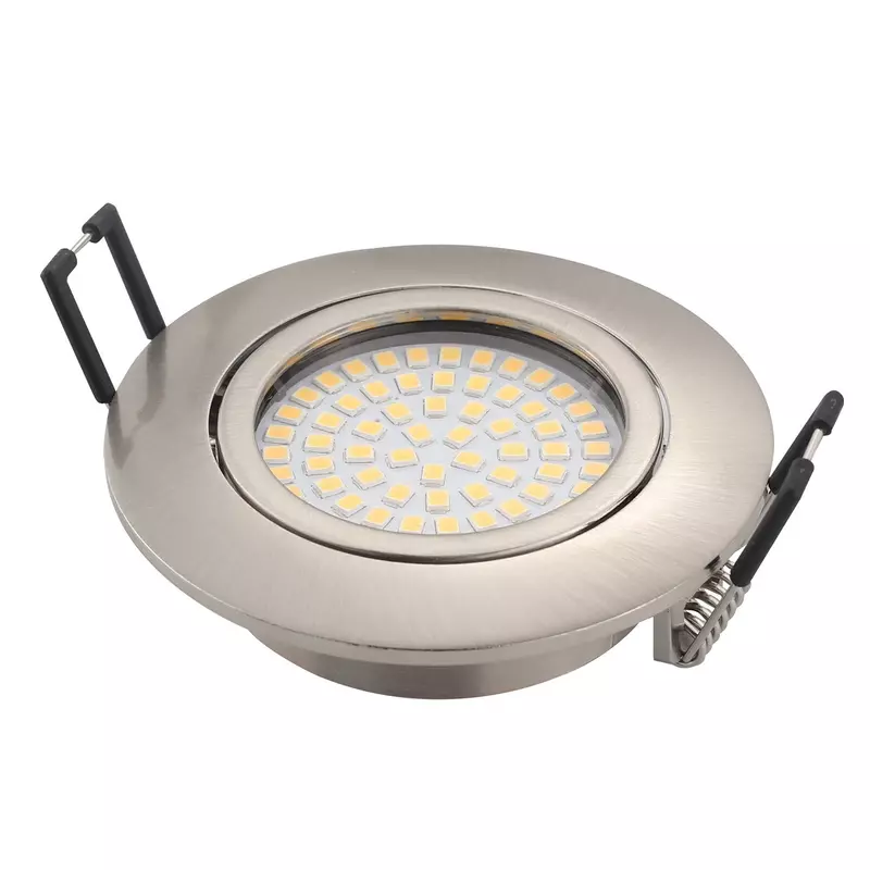 Spot Lumineux LED Rond avec Inclinaison Réglable pour le Plafond, Éclairage d'Nik, 5W, 450 Canaux, 62 Ultra Mince, 6 Pièces