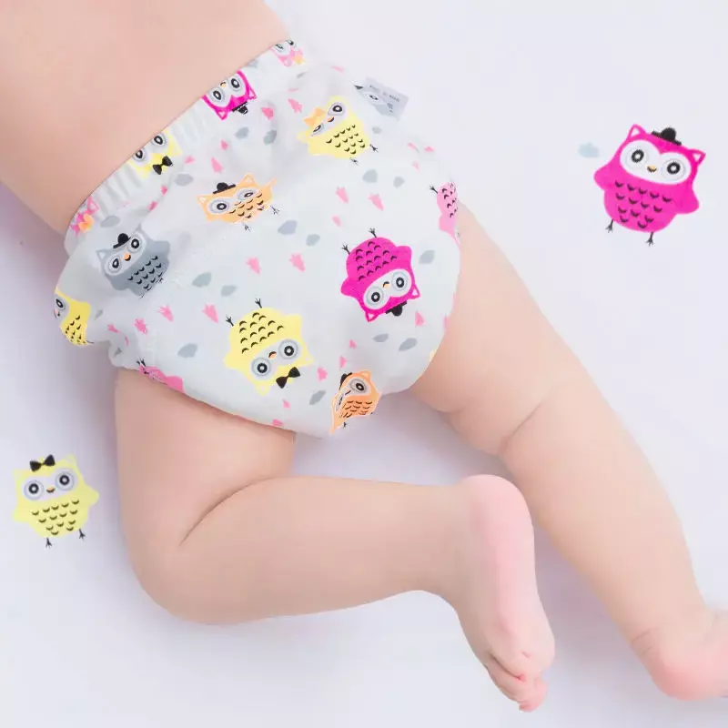 Celana pelatihan tahan air bayi dapat digunakan kembali celana pendek bayi popok bayi celana dalam popok pakaian dalam pengganti popok baru