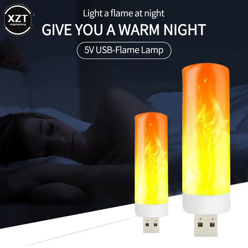 USB LED 불꽃 분위기 빛 깜박이 촛불 조명 책 램프 보조베터리 캠핑 조명 담배 라이터 효과 빛